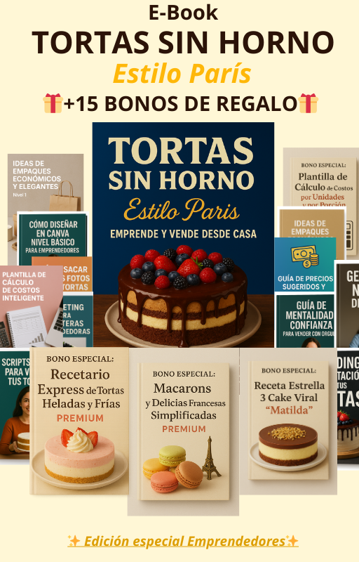 Tortas sin horno: Estilo Paris +150 recetas para emprender